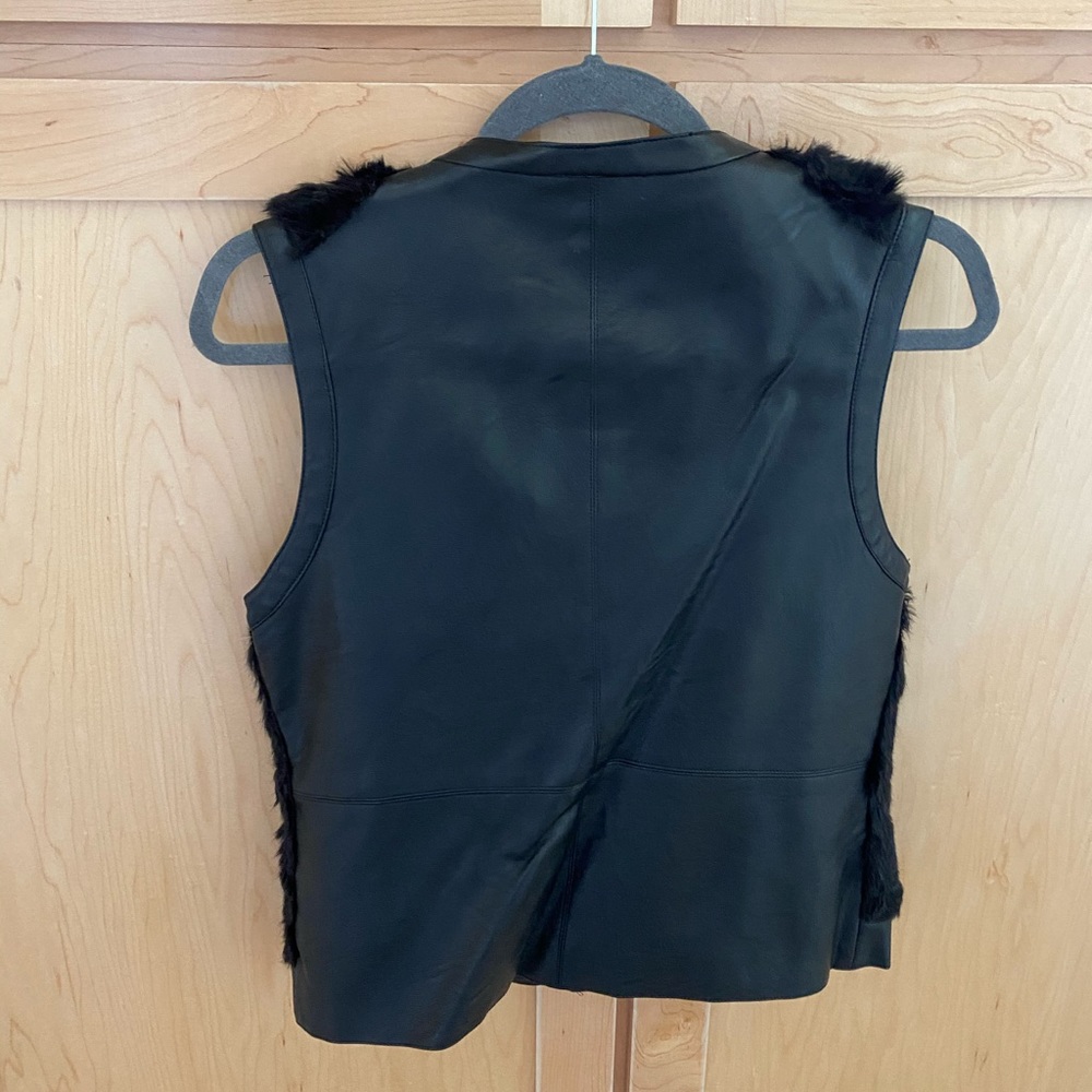 Faux Fur/Faux Leather Vest - Picture 6 of 7